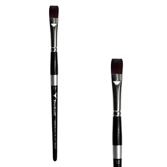 Trekell Crimson Taklon #12 Bright Brush - Short Handle