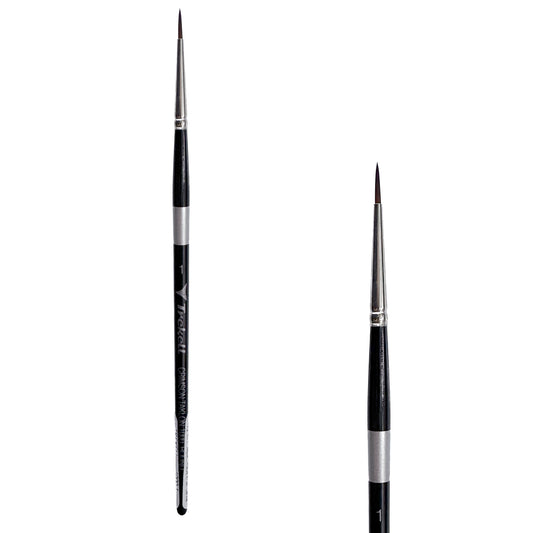 Trekell Crimson Taklon #1 Round Brush - Short Handle