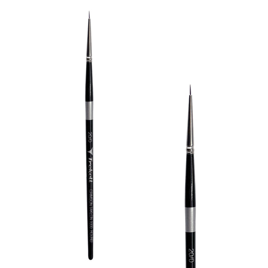 Trekell Crimson Taklon #20/0 Round Brush - Short Handle