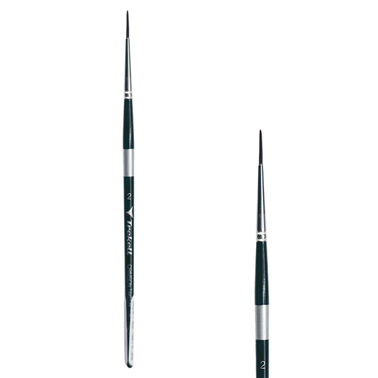 Trekell Crimson Taklon #2 Liner Brush - Short Handle