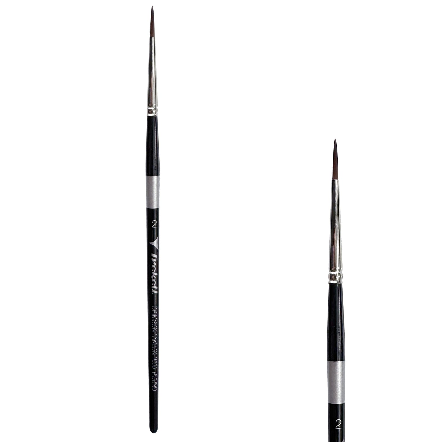 Trekell Crimson Taklon #2 Round Brush - Short Handle