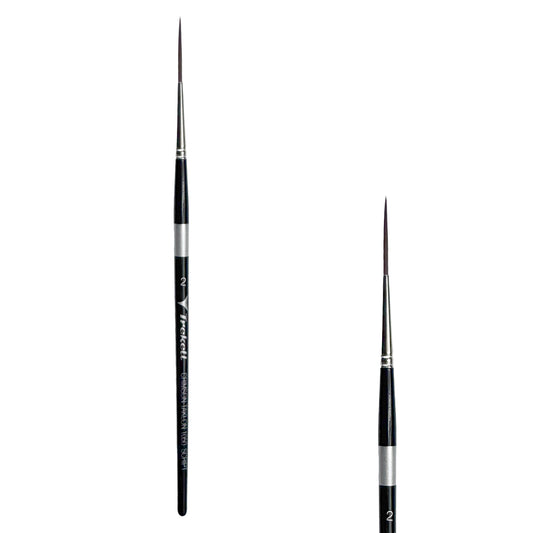 Trekell Crimson Taklon #2 Script/Rigger Brush - Short Handle