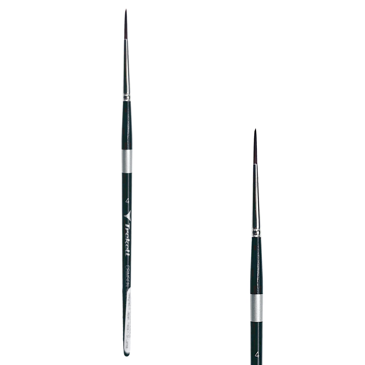 Trekell Crimson Taklon #4 Liner Brush - Short Handle