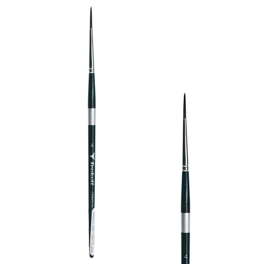 Trekell Crimson Taklon #4 Liner Brush - Short Handle
