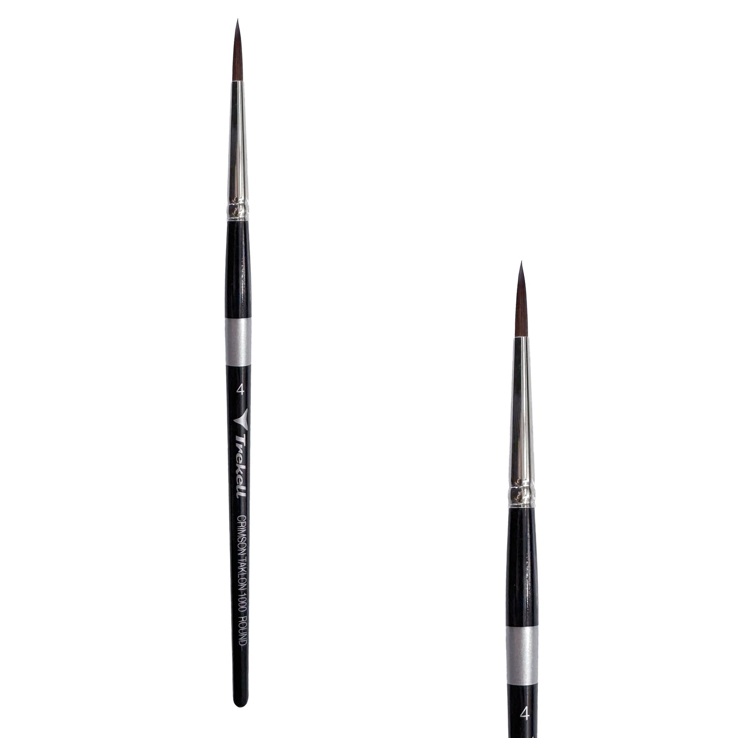 Trekell Crimson Taklon #4 Round Brush - Short Handle