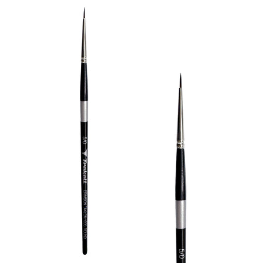 Trekell Crimson Taklon #5/0 Round Brush - Short Handle