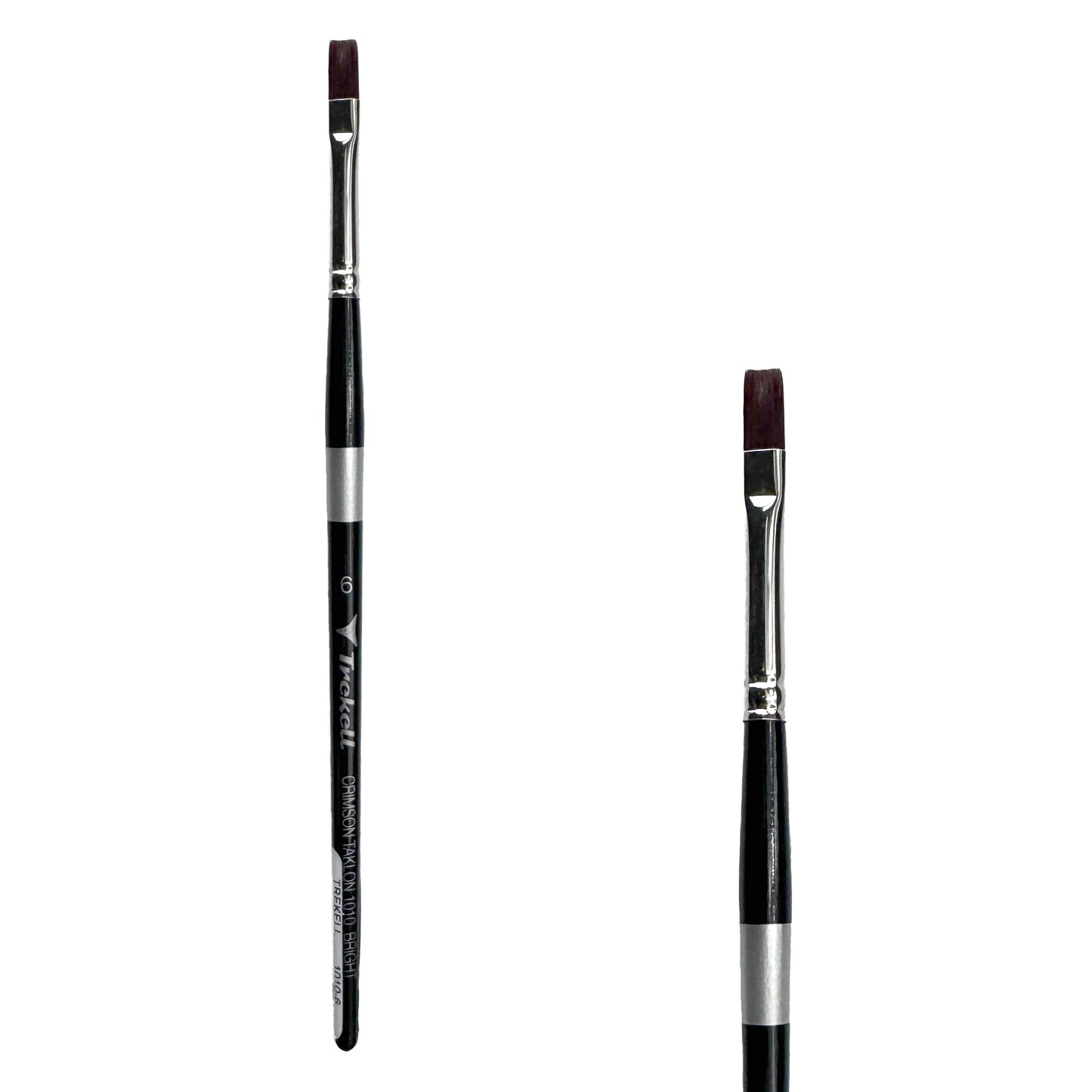Trekell Crimson Taklon #6 Bright Brush - Short Handle