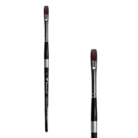 Trekell Crimson Taklon #8 Bright Brush - Short Handle