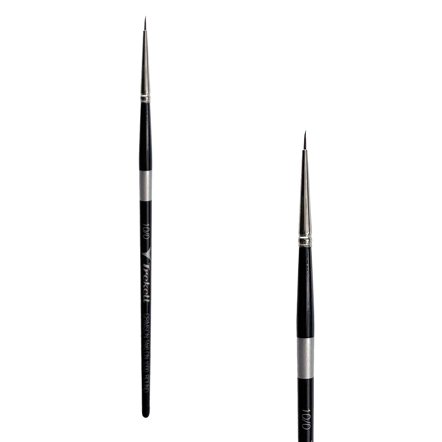 Trekell Crimson Taklon #10/0 Round Brush - Short Handle