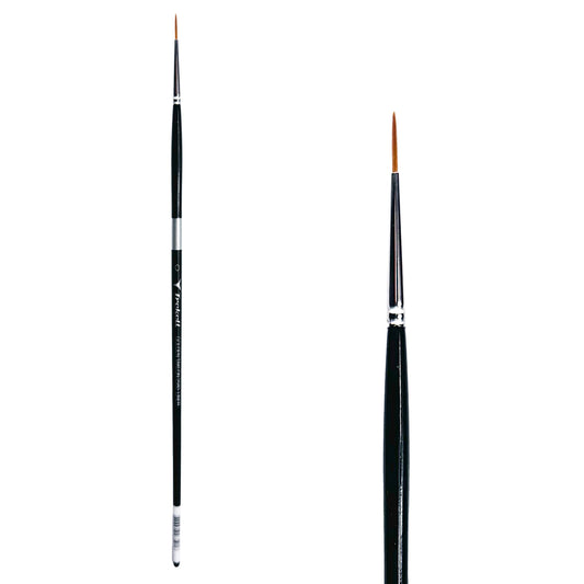Trekell Golden Taklon #0 Liner Brush -  Long Handle
