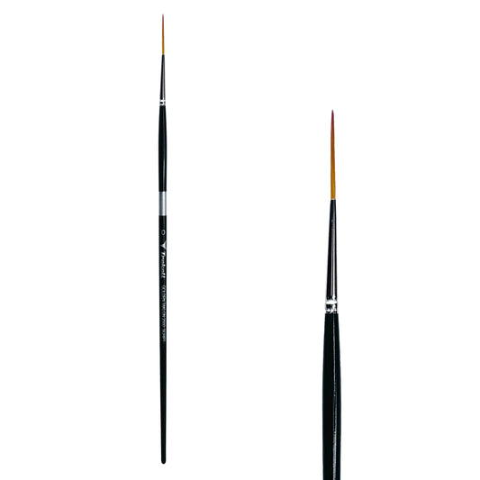 Trekell Golden Taklon #0 Script/Rigger Brush -  Long Handle
