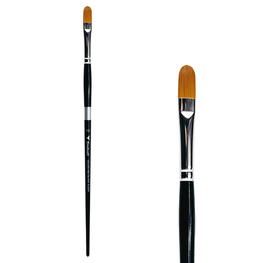 Trekell Golden Taklon #10 Filbert Brush -  Long Handle