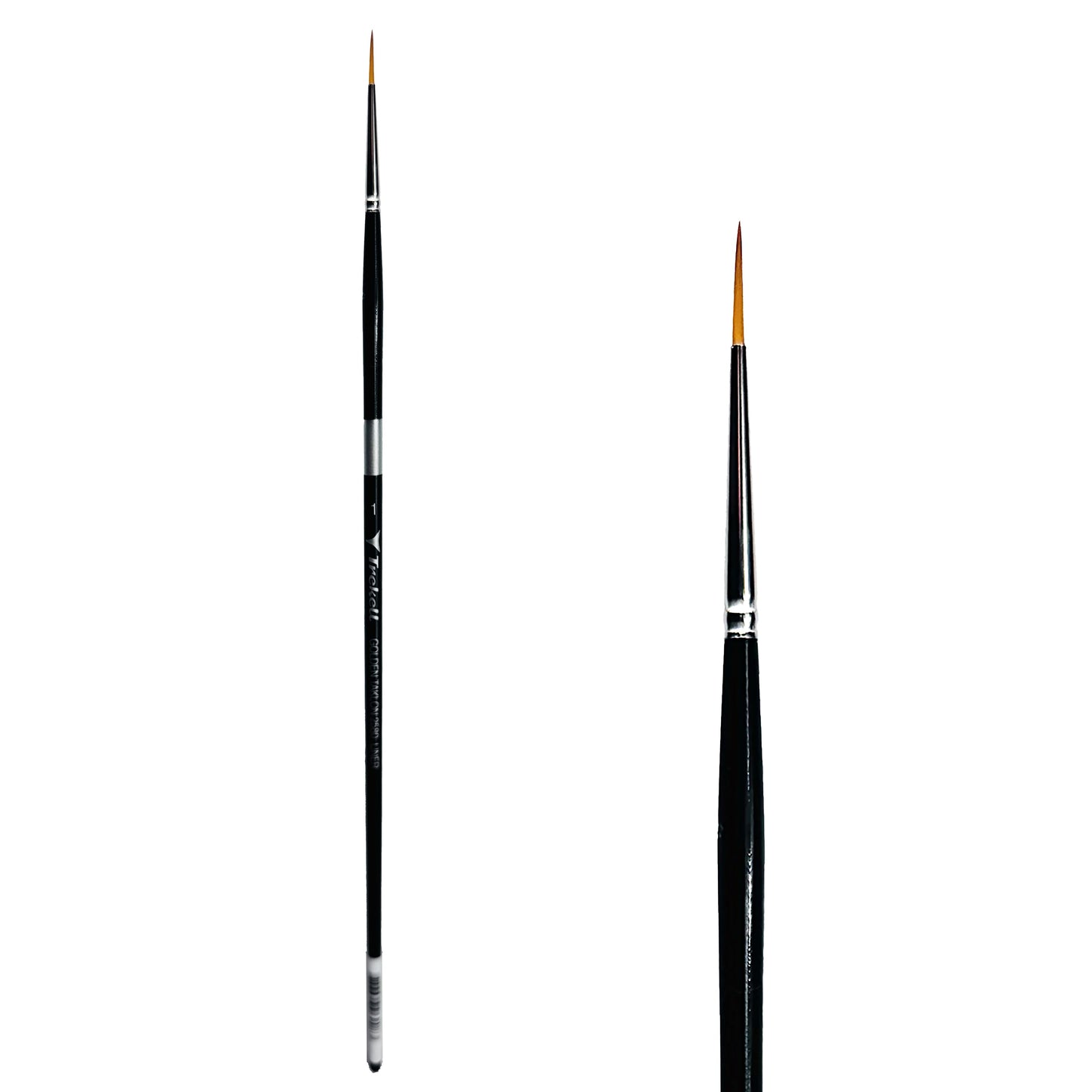 Trekell Golden Taklon #1 Liner Brush -  Long Handle