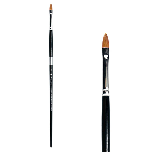 Trekell Golden Taklon #6 Cat's Tongue Brush -  Long Handle