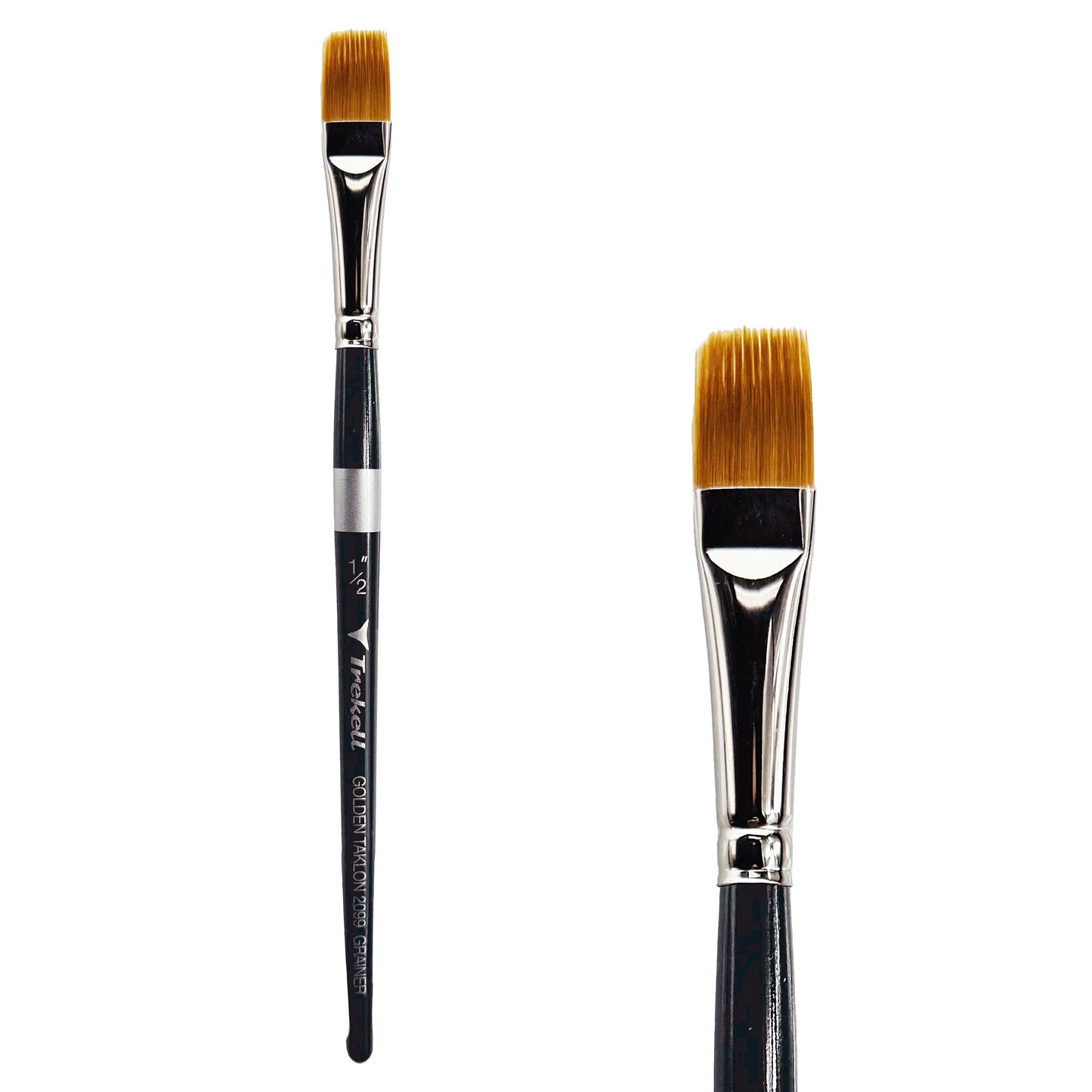 Trekell Golden Taklon 1/2" Grainer Brush -  Short Handle