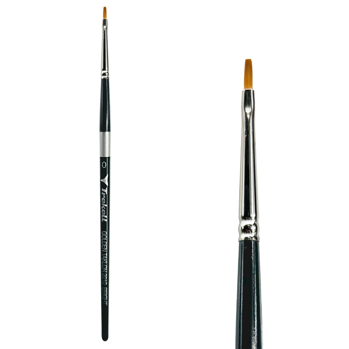 Trekell Golden Taklon #0 Bright Brush -  Short Handle