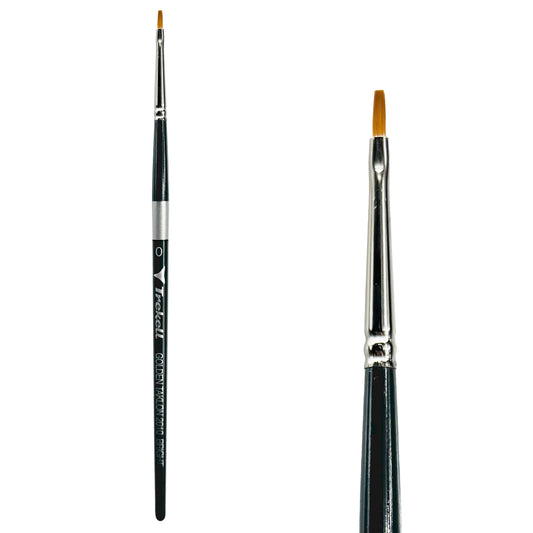 Trekell Golden Taklon #0 Bright Brush -  Short Handle