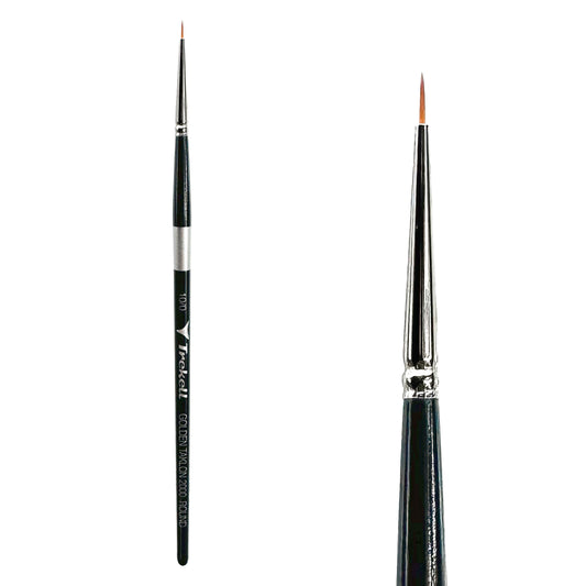 Trekell Golden Taklon #10/0 Round Brush -  Short Handle