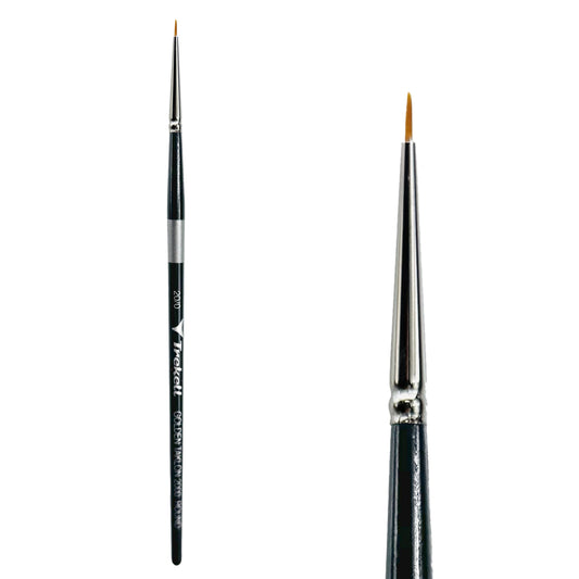 Trekell Golden Taklon #20/0 Round Brush -  Short Handle