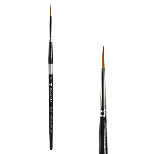 Trekell Golden Taklon #2 Liner Brush -  Short Handle