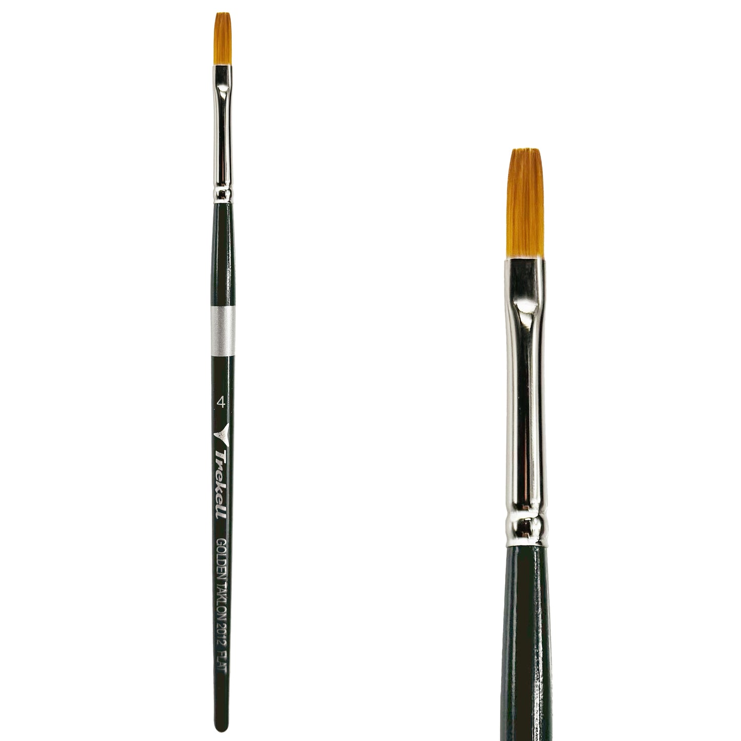 Trekell Golden Taklon #4 Bright Brush -  Short Handle