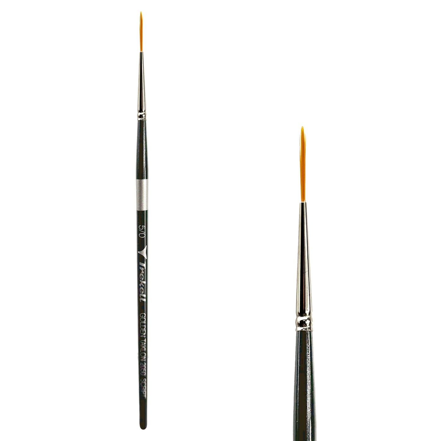 Trekell Golden Taklon #5/0 Script/Rigger Brush -  Short Handle