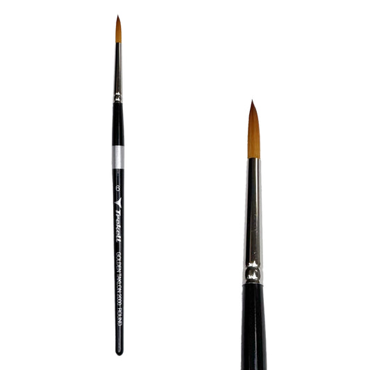 Trekell Golden Taklon #6 Round Brush -  Short Handle