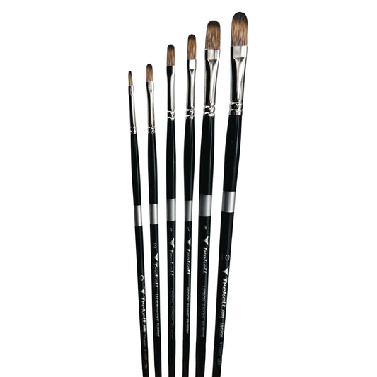 Trekell Legion Complete Filbert Brush Set - Long Handle