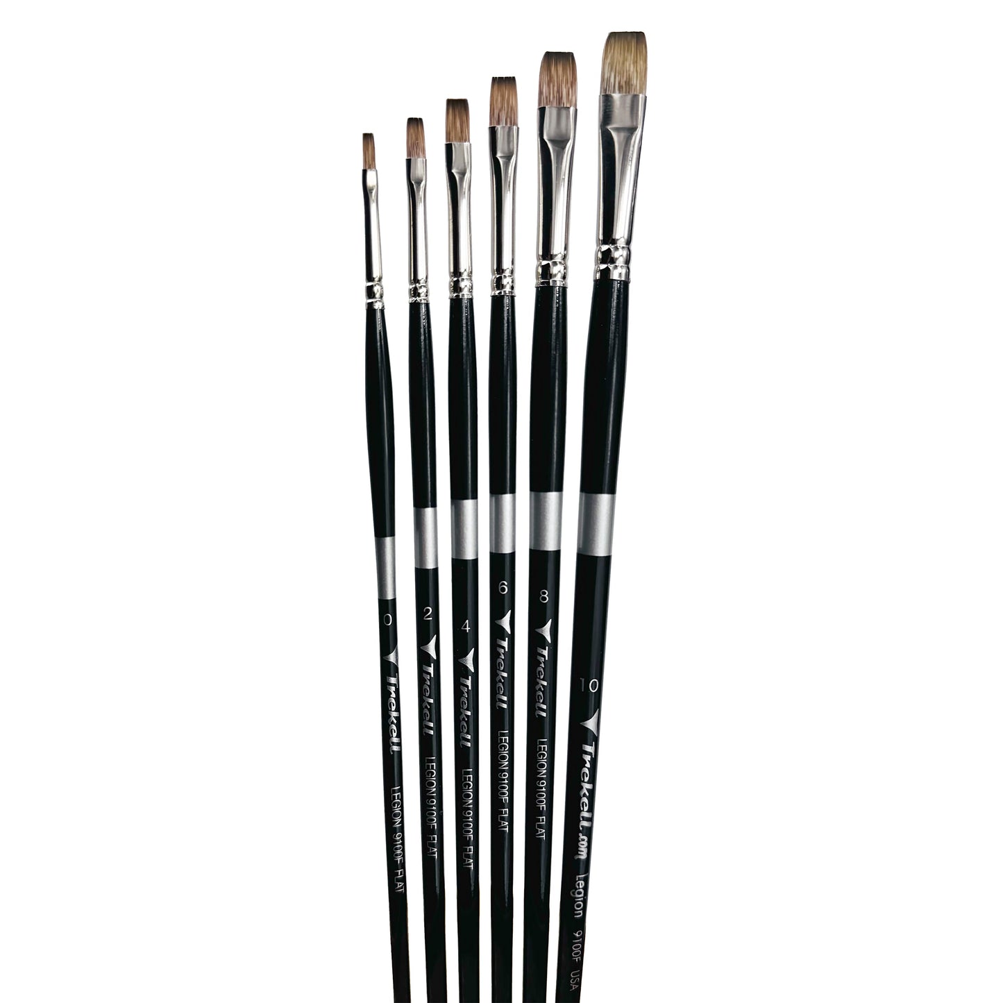 Trekell Legion Complete Flat Brush Set - Long Handle