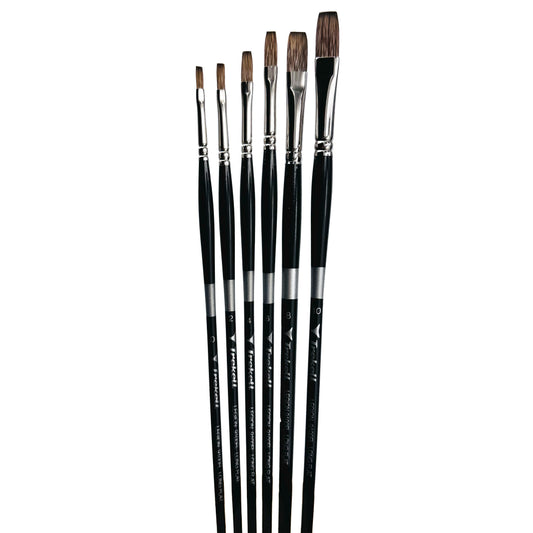 Trekell Legion Complete Long Flat Brush Set - Long Handle