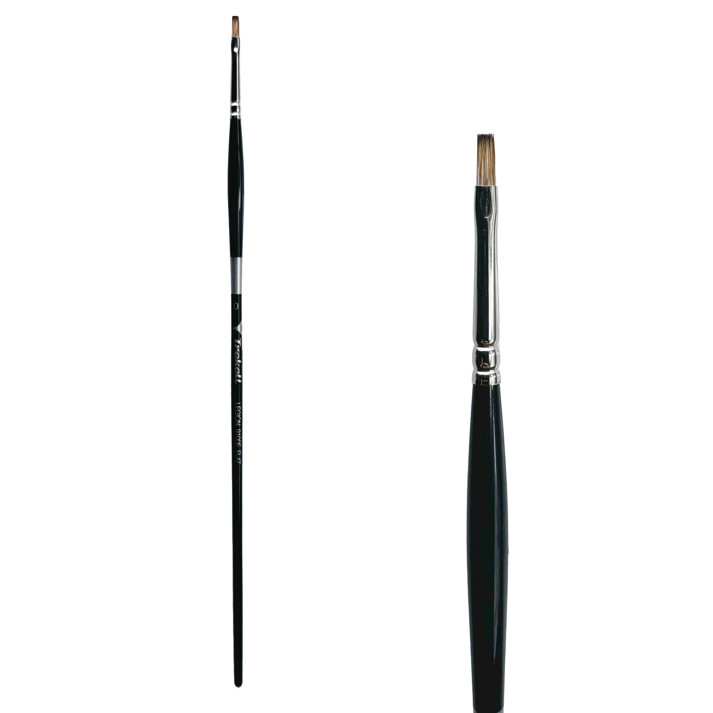 Trekell Legion #0 Flat Brush - Long Handle
