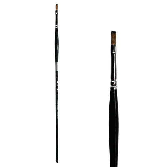 Trekell Legion #0 Long Flat Brush - Long Handle
