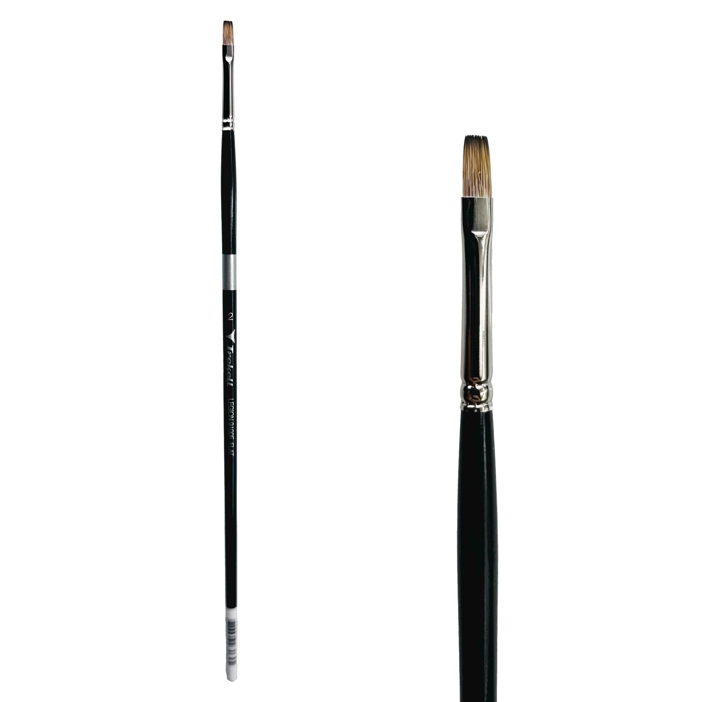 Trekell Legion #2 Flat Brush - Long Handle