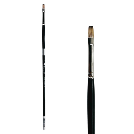 Trekell Legion #2 Flat Brush - Long Handle