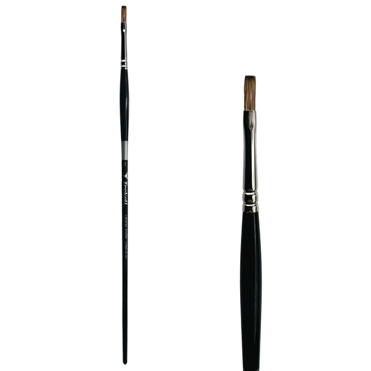 Trekell Legion #2 Long Flat Brush - Long Handle