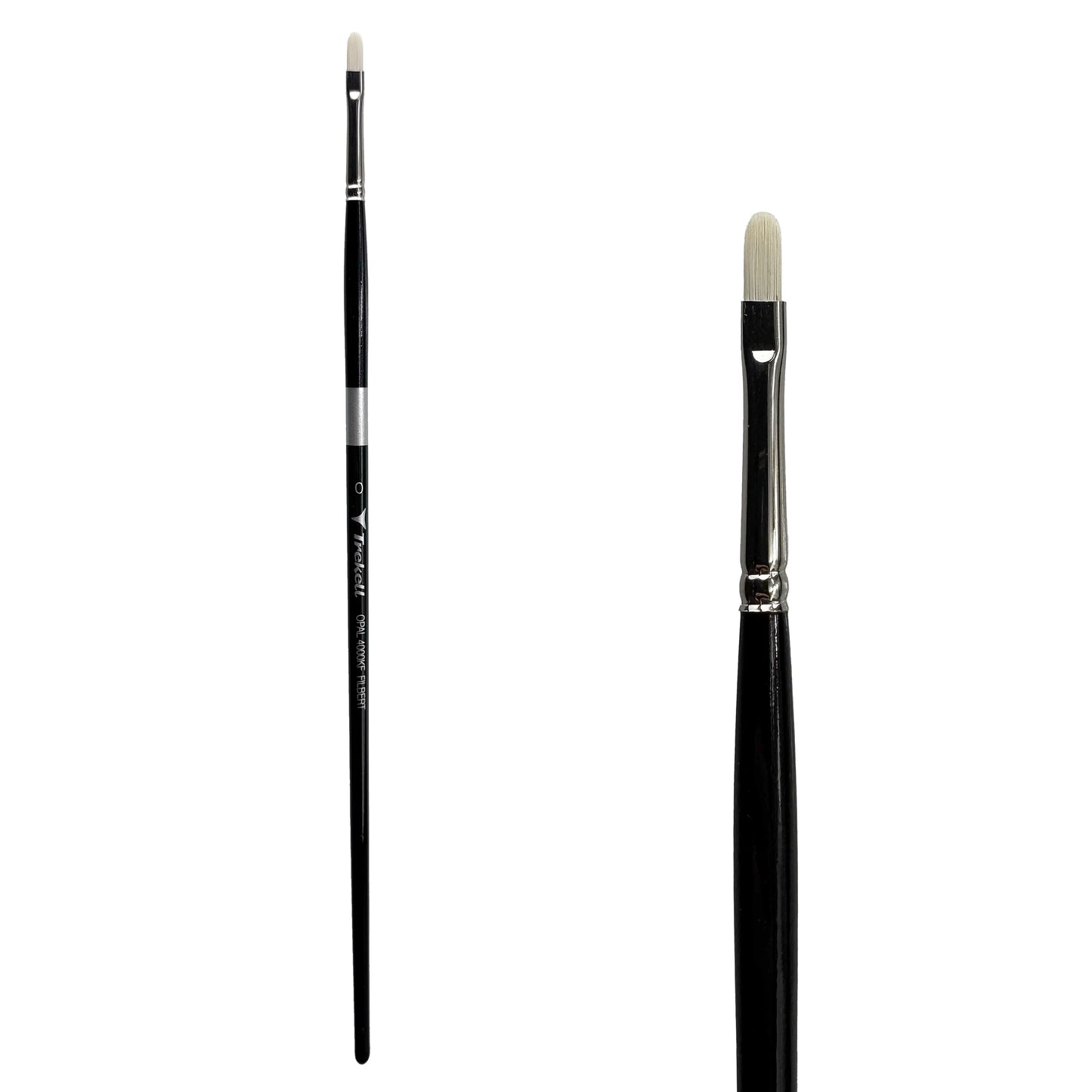 Trekell Opal #0 Filbert Brush - Long Handle
