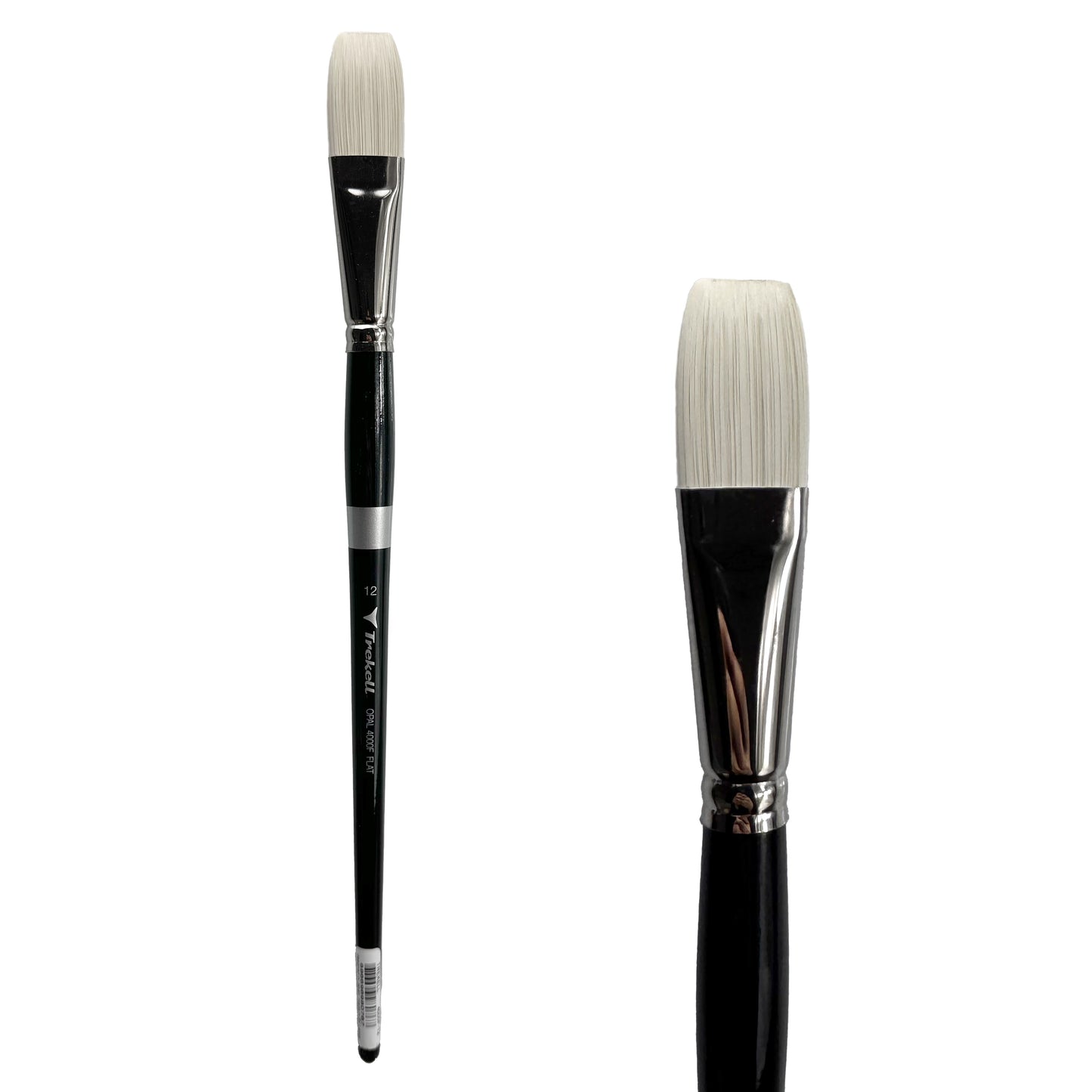 Trekell Opal #12 Flat Brush - Long Handle