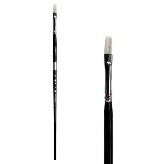 Trekell Opal #2 Flat Brush - Long Handle