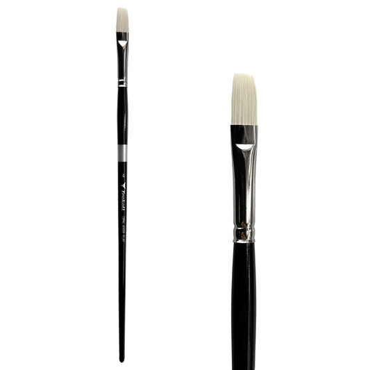 Trekell Opal #4 Flat Brush - Long Handle