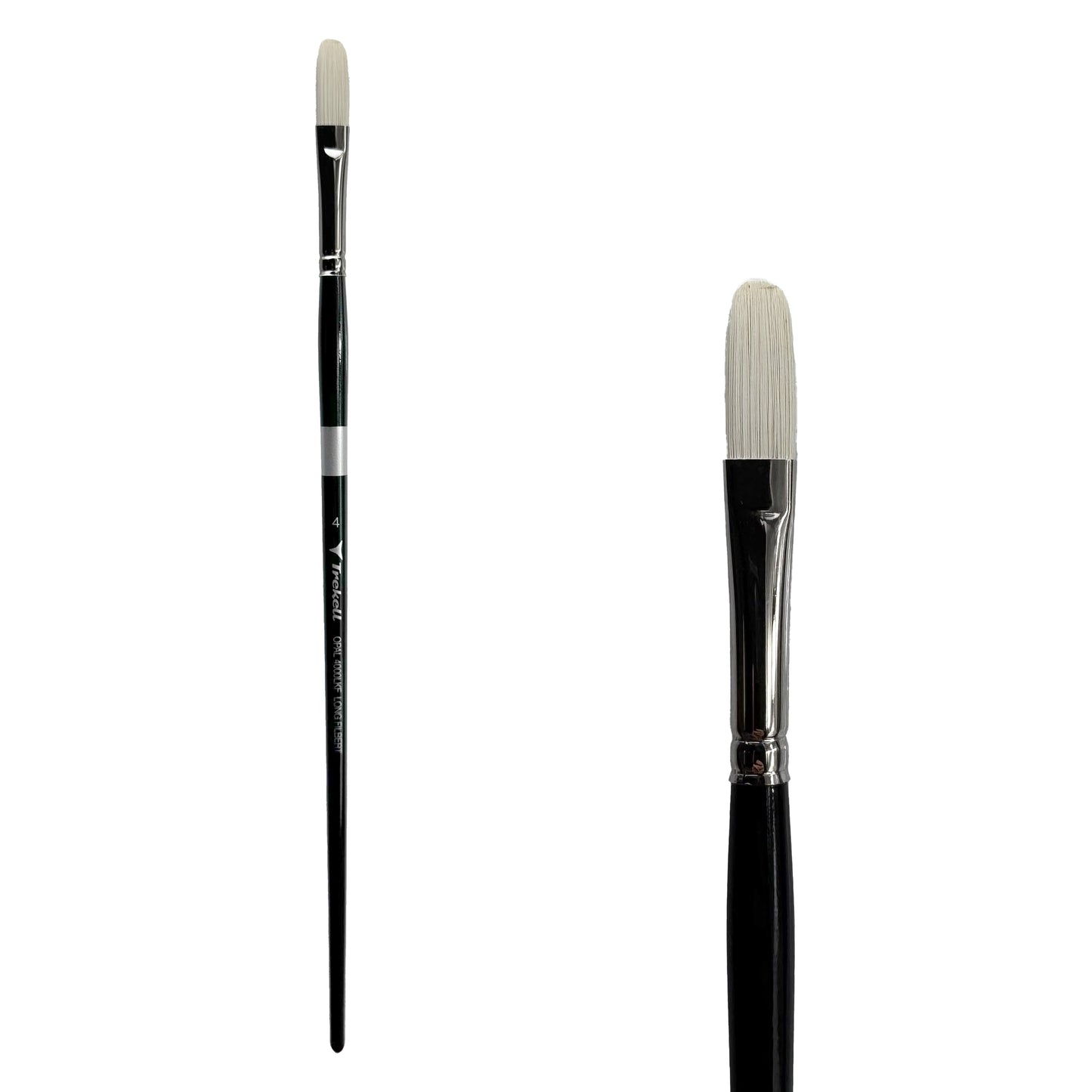 Trekell Opal #4 Long Filbert Brush - Long Handle