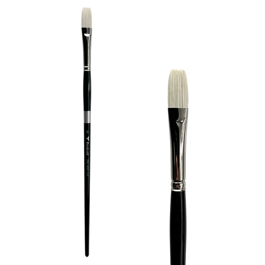 Trekell Opal #6 Flat Brush - Long Handle