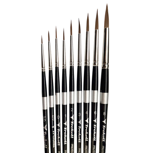 Trekell Protégé Plus Complete Round Brush Set - Short Handle