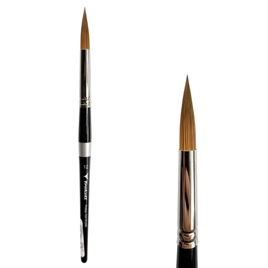 Trekell Protégé #12 Round Brush - Short Handle