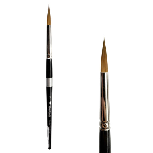 Trekell Protégé #8 Round Brush - Short Handle