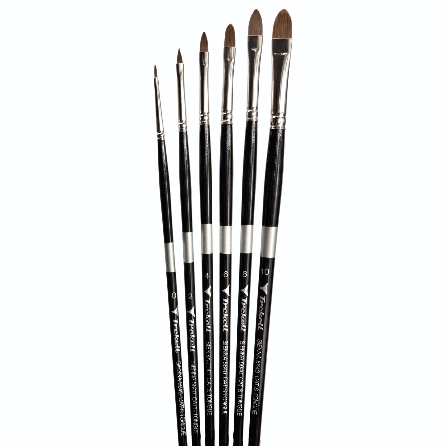 Trekell Sienna Complete Cat's Tongue Brush Set - Long Handle