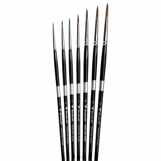 Trekell Sienna Complete Round Brush Set - Long Handle