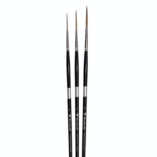 Trekell Sienna Complete Script/Rigger Brush Set - Long Handle