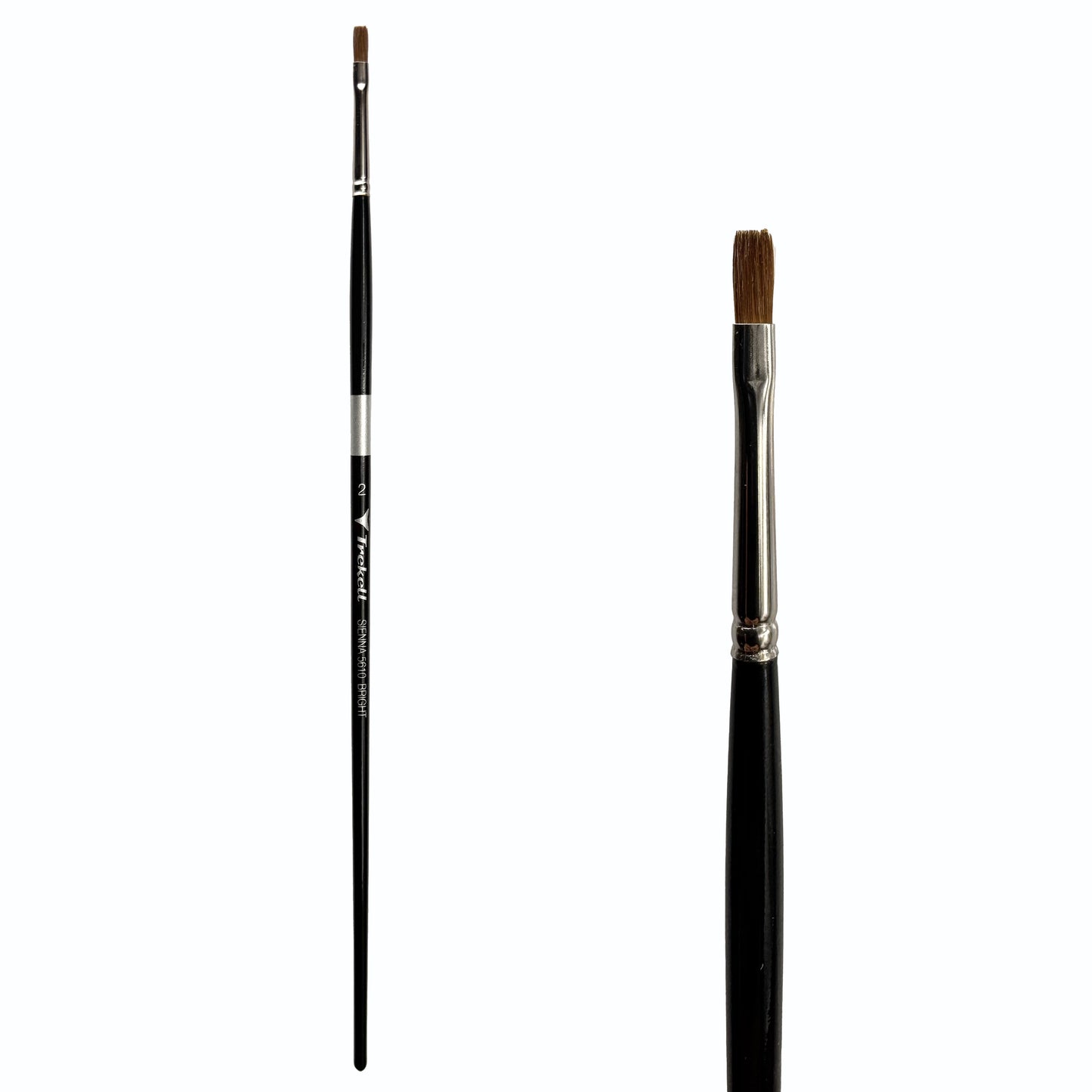Trekell Sienna #2 Bright Brush - Long Handle