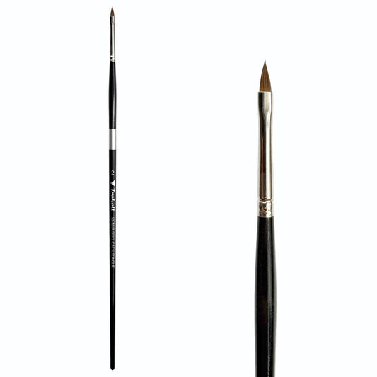 Trekell Sienna #2 Cat's Tongue Brush - Long Handle