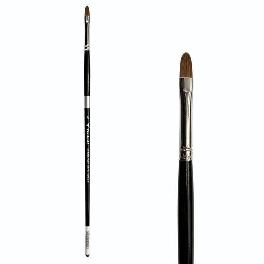 Trekell Sienna #6 Cat's Tongue Brush - Long Handle